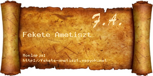 Fekete Ametiszt névjegykártya